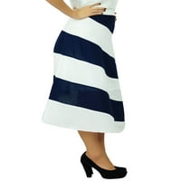 Ženska ljetna midi suknja sa spiralom u stilu boho chic A kroja sa bočnim patentnim zatvaračem