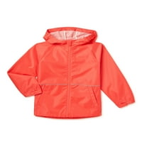 Kišna jakna s kapuljačom s patentnim zatvaračem za djevojčice u veličinama 4 I Plus