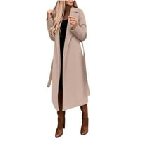 Ženski Casual kaput, odijelo s dugim rukavima, Ovratnik, jednobojni kardigan, kaput na kopčanje, vjetrovka