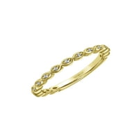 Prigodni prigodni jubilarni prsten s dijamantnim naglaskom na spomen u 18K žutom zlatu preko srebra