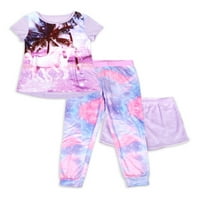 3-dijelni set za pidžamu za djevojčice 4-I Plus