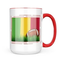 Neonska šalica s nogometnom loptom i malijskom zastavom kao poklon ljubiteljima kave i čaja
