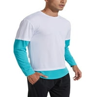 Muška zimska majica za trčanje s okruglim vratom, kompresijske majice dugih rukava osnovni vrhovi, muški brzosušeći trening, rastezljivi