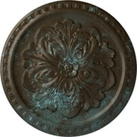 Stropni medaljon od 9 8 5 8, ručno oslikan brončano plavom patinom
