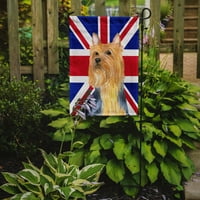 Caroline's Treasures LH9468GF Silky terrier s engleskog Union Jackom, Britanska zastava, Vrt zastava, Vrt veličina, boja