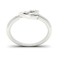 Prsten obećanja od srebra s dijamantom od 1 karata od 10 karata