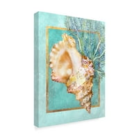 Zaštitni znak likovna umjetnost 'Conch Shell and Coral' platno umjetnost Lori Schory