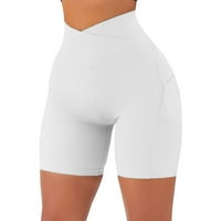 Ženske uske joga hlače s navojem u struku u donjem rublju, Fitness verzija s visokim strukom, sportske kratke hlače s printom krizanteme