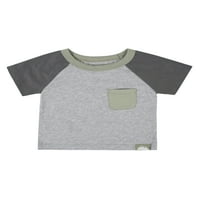 Moderni trenuci majice Gerber Bay Boy Henley, Short & Romper, 3-komad odjeće