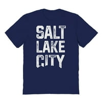 Grafička tamnoplava Muška pamučna majica iz Salt Lakea, Utah
