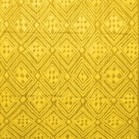 Moderne pravokutne apstraktne žute prostirke za prostore tvrtke, 4' 6'