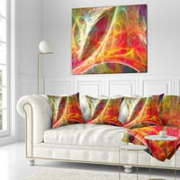 DesignArt Mystic Red Fraktal - Sažetak jastuka za bacanje - 16x16