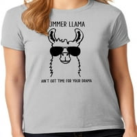 Graphic America Summer Llama Animal Women's Grafička majica