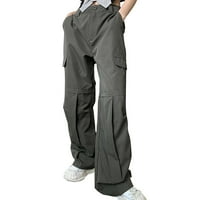 Ženske Ležerne široke hlače visokog struka za Dan neovisnosti, jogging hlače s labavim printom, hlače Na vezanje srednjeg struka