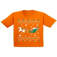 Nespretni stilovi ružna božićna majica za djevojčice i dječake Božićni Djed Božićnjak jednorog dječje majice