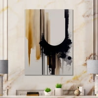 Designart Golden Minimalist Abstract I platno zidna umjetnost