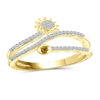 Dijamantni prstenovi koji se mogu sklopiti za žene-karatni bijeli dijamantni nakit-14 karatni Zlatni srebrni prstenovi za žene -