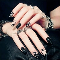 Modni lažni umjetni nokti, Savjeti za nokte, lako uklonjivi crni za žene iz trgovine manikura