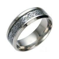 Prstenovi za muške djevojke ženski prsten od titanskog čelika sa srebrnim zlatnim zmajem prsten od nehrđajućeg čelika
