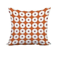 Narančasti geometrijski print ukrasni poliesterski jastuk s platnenom teksturom