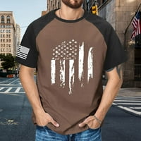 Košulje za muškarce-raglan s domoljubnom zastavom kratkih rukava okruglog vrata ležerna majica s printom Nezavisni dan