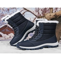 Izbor / ženske tople cipele, čizme za snijeg s plišanom podstavom, čizme za snijeg do sredine teleta, vodootporne ženske čizme Na