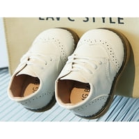 A. M. / Uniseks Dječji oksfordski udobni brogovi cipele Na vezanje neklizajuće Ležerne ravne cipele lagane šiljaste nožne prste bijele