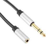 6. Utikač na 3. Ženski opružni audio kabel produžni kabel za slušalice od aluminijske legure 3. Ženski do 6. Utikač 0,15 M
