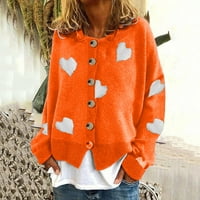Kardigan za žene, Ženska pletenina, džemper za žene, ženski kardigan, Ženski vrhovi u narančastoj boji