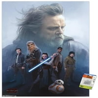 Zidni poster Ratovi zvijezda: Posljednji Jedi-obranite zid s gumbima, 22.375 34