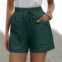 Ženske kratke hlače Plus size Ležerne ljetne hlače elastični pojas s vezicama udoban s džepovima biciklističke kratke hlače ženske