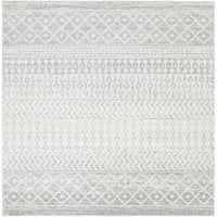 Umjetnički tkalci Elaziz Geometric Area tepih, off-bijeli, 4 'kvadrat