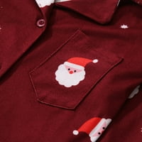 Identični obiteljski Božićni pidžama setovi, Božićna klasična karirana pidžama od sobova + duge hlače, Komplet odjeće za slobodno