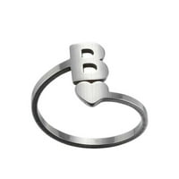 Prstenovi za žene moda za djevojke englesko slovo otvaranje prstena od nehrđajućeg čelika djevojke vole retro nakit