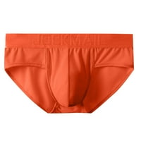 Muško donje rublje Modni Seksi prozračni Bikini, jednobojno udobno donje rublje s niskim usponom, narančaste Gaćice