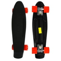 Kompletna retro plastična mini krstarica za skateboard Crno crvena