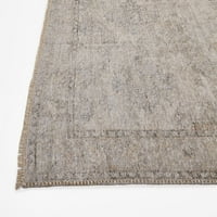 Ramey vintage svemir obojena vuna naglašena prostirka, prirodna tan siva, 3ft-6in 5ft-6in