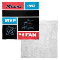 Miami Marlins mlb colorblock Personalizirani svileni dodir sherpa baca