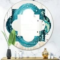 DesignArt 32 31.5 plavo moderno zidno ogledalo