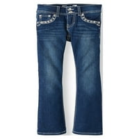 Sedam od rhinestone leptir bootcut jean