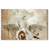Wynwood Studio People and Portrets Wall Art Canvas ispisuje 'Justice' anđeli - zlato, bijelo