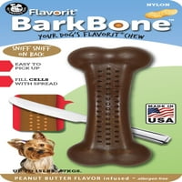 Kućni ljubimac qwerks aromatirit Barkbone psa žvakajući igračka, okus kikiriki maslaca, veliki