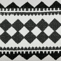 O Bay 20 20 ručno tkana crno bijela plemenska pamučna mješavina jastuka