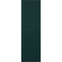 Ekena Millwork 12 W 37 H TRUE FIT PVC Horizontalni sloj uokviren modernim stilom Fiksni nosač, toplinski zeleni