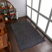 Tepisi, ručno pleteni tkalački stan, Moderni vuneni tepih, drveni ugljen, 6 99 inča