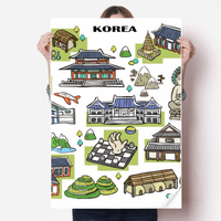 Poznate turističke atrakcije Južne Koreje naljepnica ukras plakat Poster pozadina naljepnica na prozoru