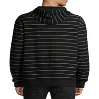 Muški puloveri u prugastim majicama i majicama, francuski frotir s kapuljačom, do veličine 5 inča