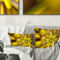 Dizajnirati masivni žuti fraktalni cvijet - jastuk cvjetnog bacanja - 18x18