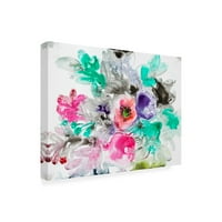 Li bo 'Abstract Flowers 01' Canvas Art