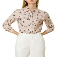 Jedinstvene ponude ženskog geometrijskog tiska košulja dugih rukava